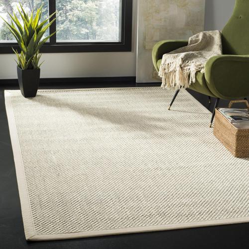 Safavieh Natural Fiber Clarissa Solid Sisal Area Rug, Black/Ivory, 3'*5'