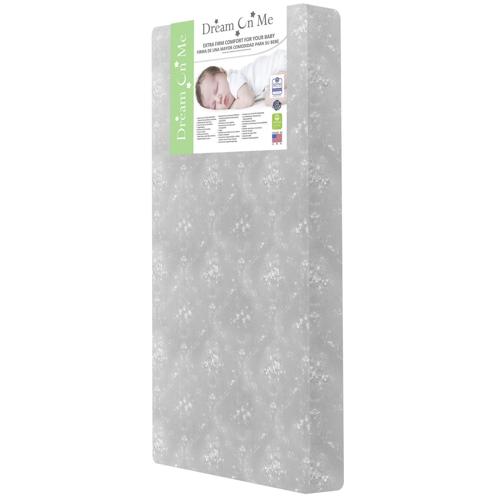 Dream On Me Snooze Crib and Toddler Mattress In Grey Embossed Cover I Extra Firm Thermo-Bonded Polyester Core I Greenguard Gold Certified I JPMA Certified