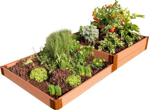 Frame It All Tool-Free Classic Sienna Raised Garden Bed Terraced 4'*8'*11 - 1 profile