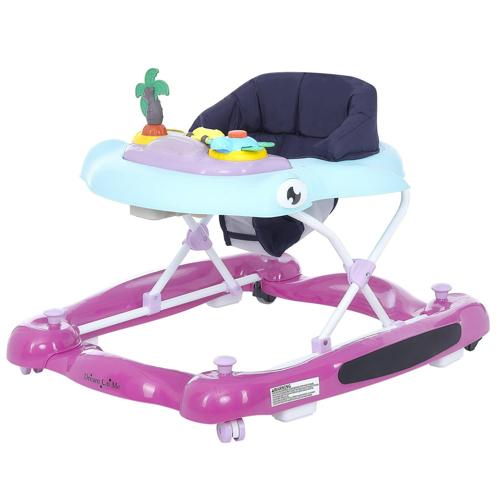 Dream On Me 2-in-1 Aloha Fun Activity Baby Walker And Rocker, Purple Orchid