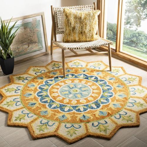 SAFAVIEH Novelty NOV605P Handmade Rust / Ivory Rug
