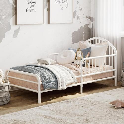 Little Seeds River Metal Toddler Bed, White