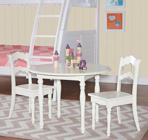 Torri Kid's 3-Piece Table and Chairs Set, Vanilla