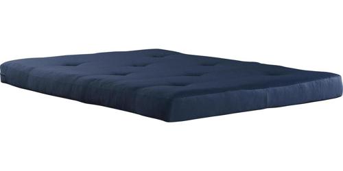 Mainstays 6 Inch Tufted Futon Mattress, Full Size, Blue