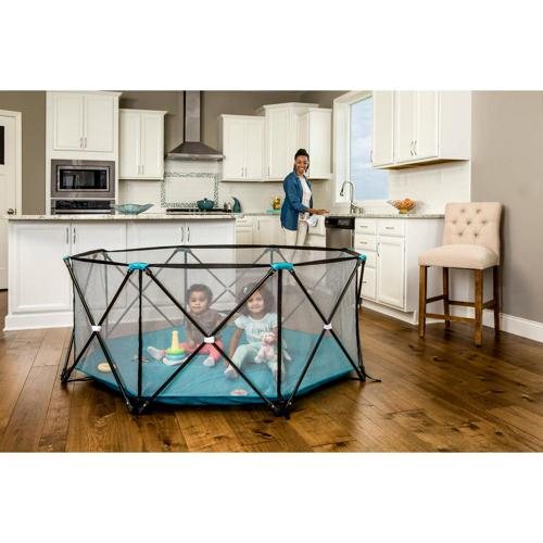Regalo My PlayA Portable Play Yard Indoor and Outdoor, Teal, 8-Panel, Portable, Unisex