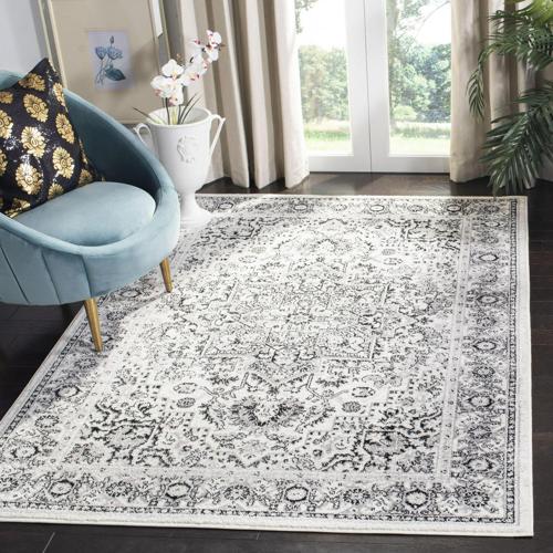 SAFAVIEH Skyler Boniface Floral Area Rug, Grey/Ivory, 5'1*7'6