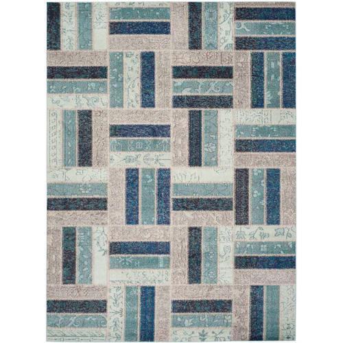 SAFAVIEH Monaco Dermot Geometric Area Rug, Grey/Blue, 3'*5'