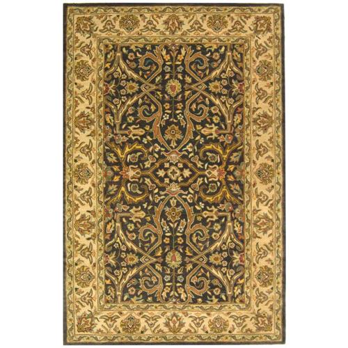SAFAVIEH Heritage Oslo Traditional Wool Area Rug, Charcoal/Beige, 3'*5'