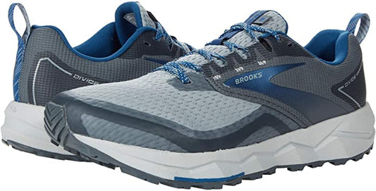 Men's Brooks Divide 2, Quarry/Grey/Dark Blue, 11 D Medium