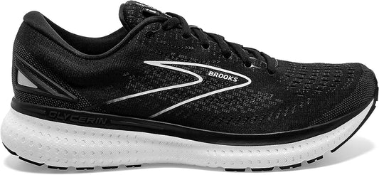 Men's Brooks Glycerin 19, Black/White, 11.5 D Medium
