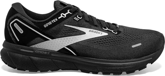 Men's Brooks Ghost 14 GTX, Black/Black/Ebony, 13 D Medium