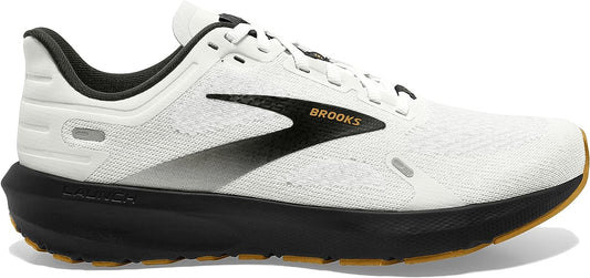 Men's Brooks Launch 9, White/Black/Tan, 9.5 D Medium