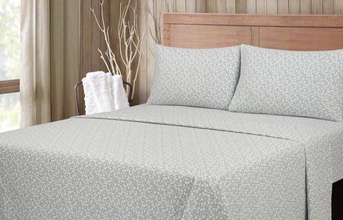 Mainstays 4-Piece Flannel Sheet Set, Mountain Leaf, King