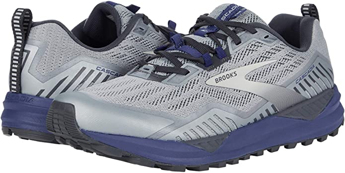 Men's Brooks Cascadia 15, Ebony/Silver/Deep Cobalt, 13 D Medium