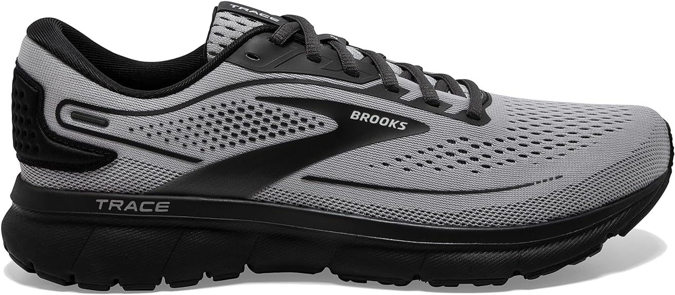 Men's Brooks Trace 2, Alloy/Black/Ebony, 8.5 2E Wide