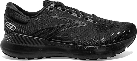 Men's Brooks Glycerin GTS 20, Black/Black/Ebony, 12.5 D Medium