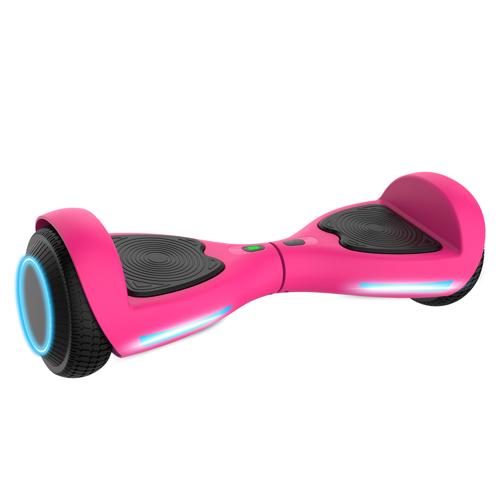 Fluxx FX3 Hoverboard with 6.2 Mph Max Speed, 176 lbs Max Weight, 3.1 Miles Distance, Self Balancing Scooter with 6.5 inch Wheels and LED Headlights Pink