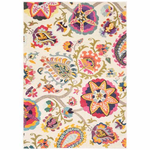 Safavieh MNC229 Monaco Area Rug-Finish:Ivory/Multi,Shape:Small Rectangle,Size:5'L*3'W