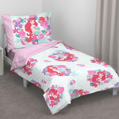 Disney 4-Piece Ariel Sea Garden Toddler Bedding Set