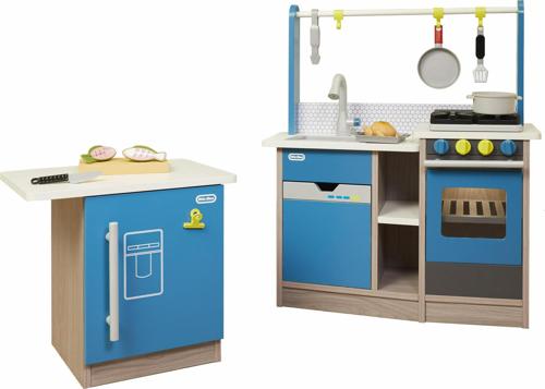 Little TikesA Classic Cooka s Kitchen with Island 2-in1 Multi Kid Interactive 360 Degree Role Play with Style, Function, Accessories and Imagination Fun for Kids Boys Girls Ages 3-8 Years