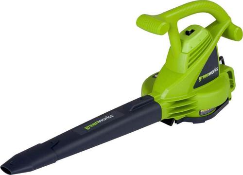 Greenworks 12 Amp 375 CFM Corded Electric Leaf Blower/Mulcher/Vacuum, 24022