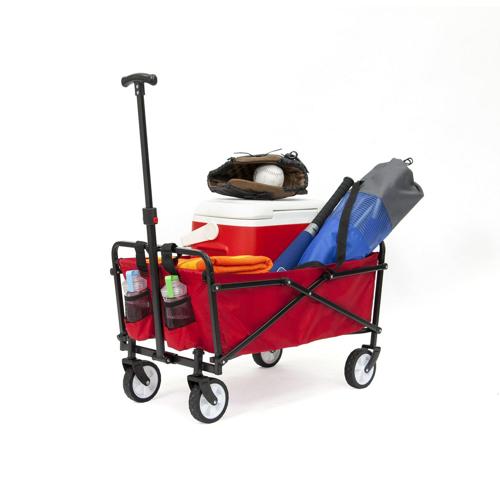 Seina Compact Folding Outdoor Utility Wagon- Red