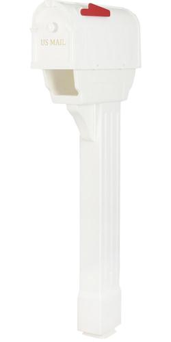Postal Pro Hampton Plastic Mailbox and Post Kit - White