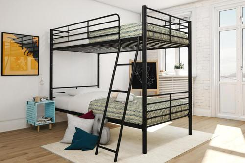 Mainstays Twin over Twin Convertible Bunk Bed, Black