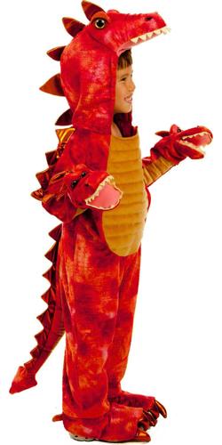 Princess Paradise Hydra 3 Head Dragon Animals Boy's Halloween Fancy-Dress Costume for Child, S
