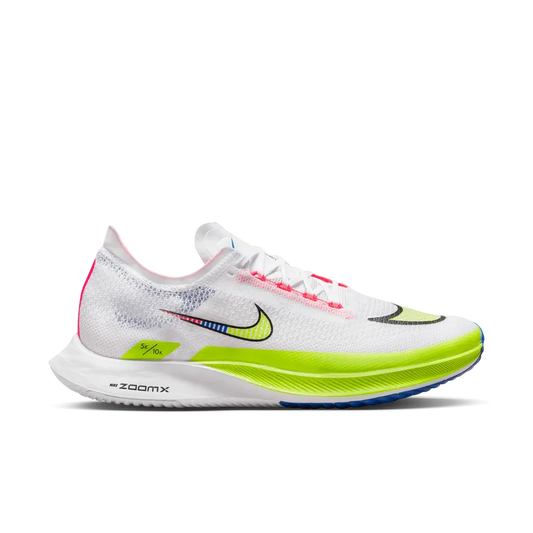 Men's Nike ZoomX Streakfly, White/Black-Volt-Racer Blue, 8 D Medium