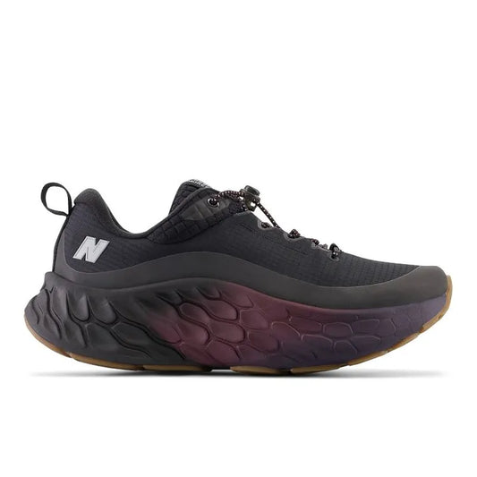 Men's New Balance Fresh Foam X More v4 Permafrost, Black/Nb Burgundy, 10 D Medium