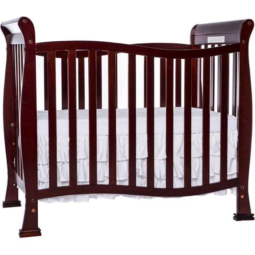 Dream On Me Piper 4-in-1 Convertible Mini Crib, Cherry