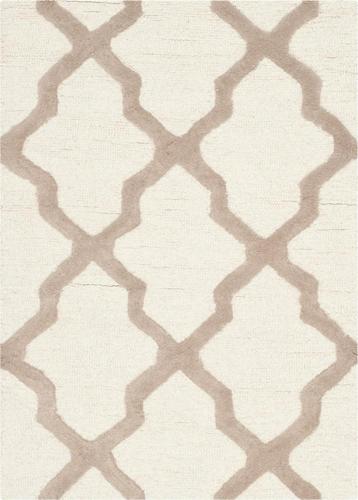 Safavieh Cambridge Collection Handmade Moroccan Geometric Premium Wool Area Rug-Color:Ivory/Beige,Shape:Accent,Size:4'L*2' 6"W