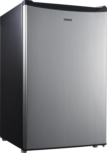 Galanz 4.3 Cu ft Single Door Mini Fridge, Stainless Steel