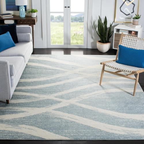 SAFAVIEH Adirondack Isidor Geometric Area Rug, Cream/Slate, 11'*15'
