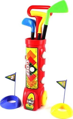 McMulligan's Deluxe Kid's Happy Golfer Toy Golf Set With 3 Golf Balls, 3 Types of Clubs, and 2 Practice Holes