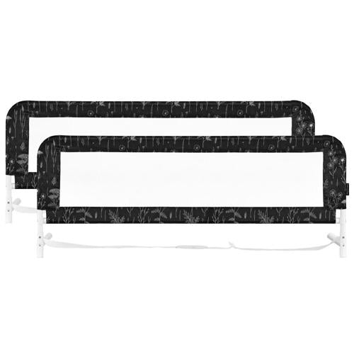 Dream On Me Adjustable Mesh Bedrail Double Pack, Black and White