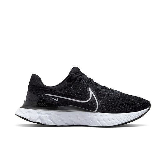 Men's Nike React Infinity Run Flyknit 3, Black/White, 11.5 D Medium