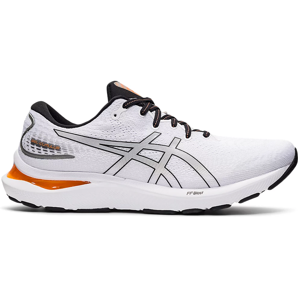 Men's Asics GEL-Cumulus 24, White/Piedmont Grey, 9 D Medium