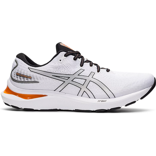 Men's Asics GEL-Cumulus 24, White/Piedmont Grey, 9 D Medium