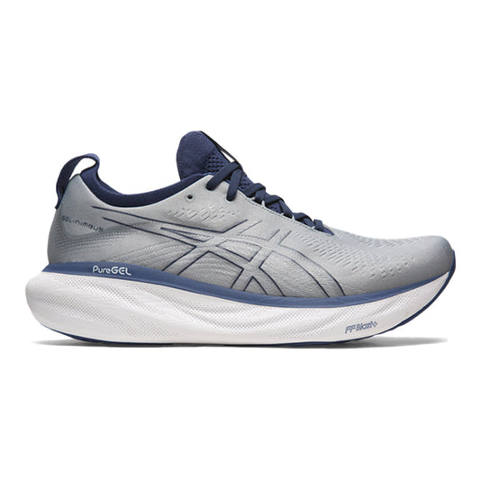Men's Asics Gel-Nimbus 25, Sheet Rock/Indigo Blue, 11.5 2E Wide