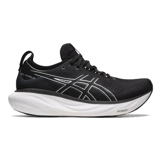 Men's Asics Gel-Nimbus 25, Black/Pure Silver, 9 2E Wide