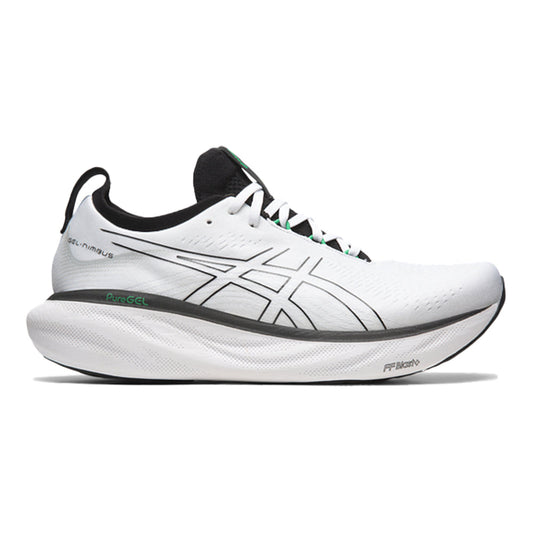 Men's Asics Gel-Nimbus 25, White/Black, 12 D Medium