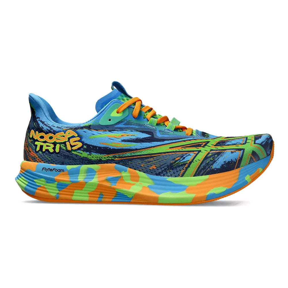 Men's Asics Noosa Tri 15, Waterscape/Electric Lime, 9 D Medium
