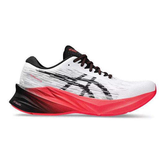 Men's Asics Novablast 3, White/Black, 12 D Medium