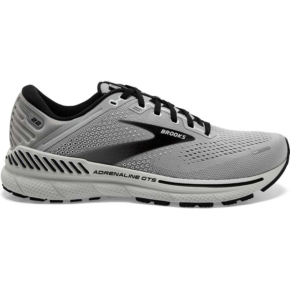 Men's Brooks Adrenaline GTS 22, Alloy/Grey/Black, 12.5 2E Wide