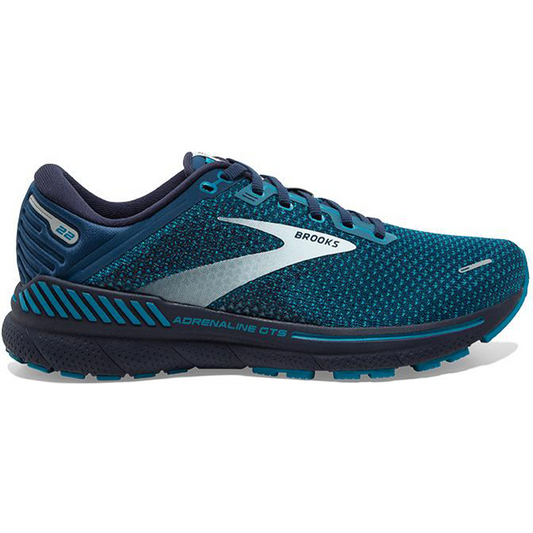 Men's Brooks Adrenaline GTS 22, Titan/Teal/Grey, 8 D Medium