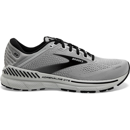 Men's Brooks Adrenaline GTS 22, Alloy/Grey/Black, 10.5 2E Wide