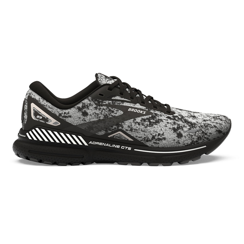 Men's Brooks Adrenaline GTS 23, White/Grey/Black, 11 D Medium