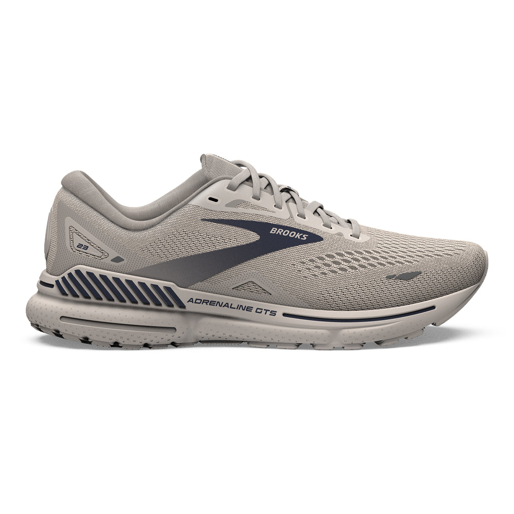 Men's Brooks Adrenaline GTS 23, Crystal Grey/Surf the Web/Grey, 8.5 D Medium